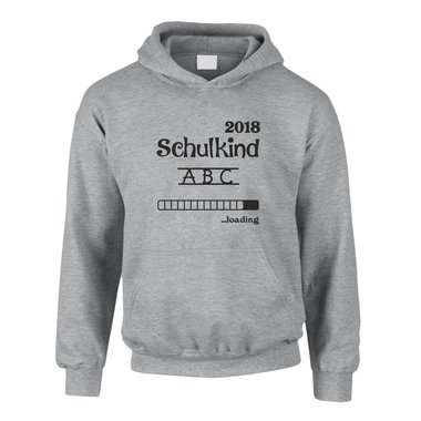 Kinder Hoodie - Schulkind 2018 ...loading - Einschulung Schultte Erste Klasse dunkelblau-cyan 110-116