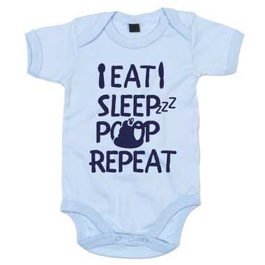 Baby Body - Eat, Sleep, Poop, Repeat - Neugeborenes Essen Schlafen Aa Niedlich