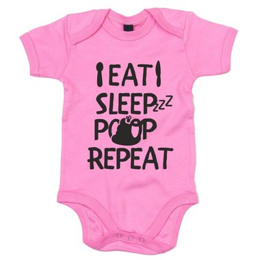 Baby Body - Eat, Sleep, Poop, Repeat - Neugeborenes Essen Schlafen Aa Niedlich