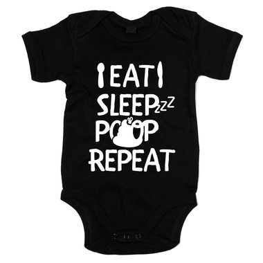 Baby Body - Eat, Sleep, Poop, Repeat - Neugeborenes Essen Schlafen Aa Niedlich