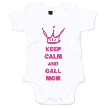 Baby Body - Keep calm and call Mom - Superheldin Ruhe bewahren Mama Mutter Hero