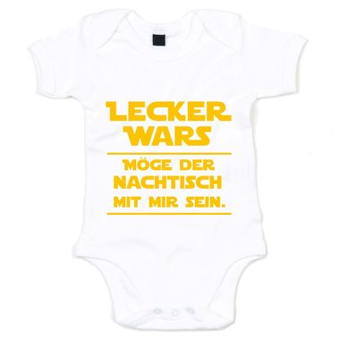 Baby Body - Lecker wars - Mge der Nachtisch mit mir sein - Naschkatze S Film weiss-gelb 68-80