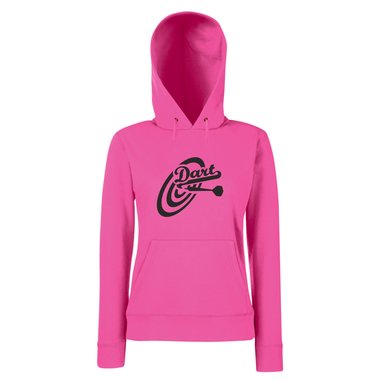 Damen Hoodie - Dart - Hobby Sport Geschicklichkeit Fan Darts Bullseye 301 Score schwarz-gold L