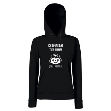 Damen Hoodie - Ich spre das Tier in mir - Das Faultier - Langschlfer S