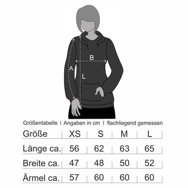 Damen Hoodie - Therapie brauche ich nicht - muss nur nach Mexiko - Urlaub Ferien schwarz-weiss L