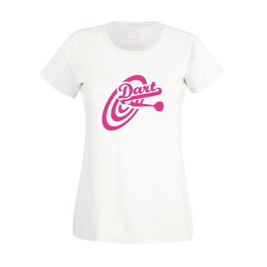 Damen T-Shirt - Dart - Hobby Sport Darts Bullseye 301 501 Geschicklichkeit Fan