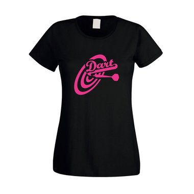 Damen T-Shirt - Dart - Hobby Sport Darts Bullseye 301 501 Geschicklichkeit Fan