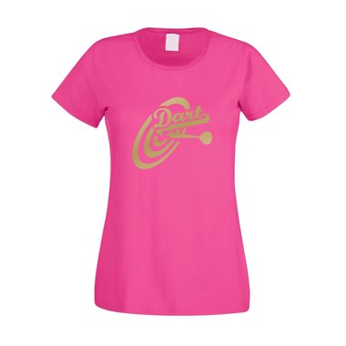 Damen T-Shirt - Dart - Hobby Sport Darts Bullseye 301 501 Geschicklichkeit Fan