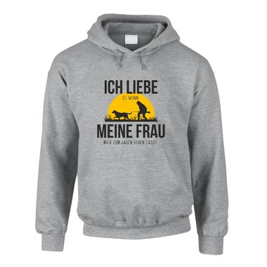 Herren Hoodie - Ich liebe es, wenn meine Frau mich zum Jagen gehen lsst