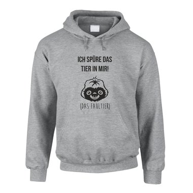 Herren Hoodie - Ich spre das Tier in mir - Das Faultier - fr Langschlfer