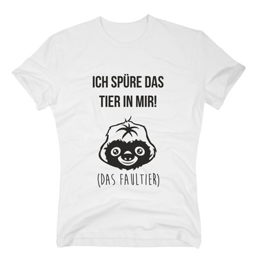 Herren T-Shirt - Ich spre das Tier in mir - Das Faultier - Langschlfer