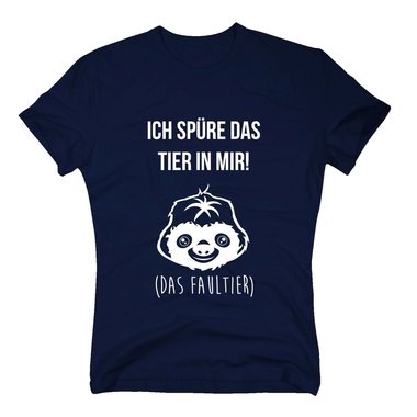 Herren T-Shirt - Ich spre das Tier in mir - Das Faultier - Langschlfer