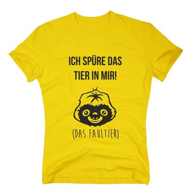 Herren T-Shirt - Ich spre das Tier in mir - Das Faultier - Langschlfer