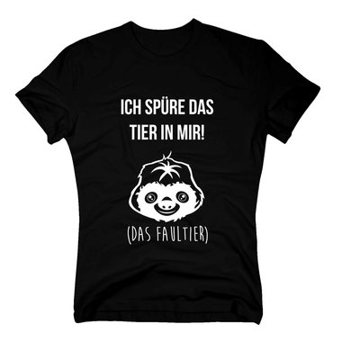 Herren T-Shirt - Ich spre das Tier in mir - Das Faultier - Langschlfer