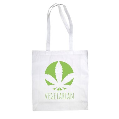 Jutebeutel Baumwolltasche - Vegetarian - Ernhrung Gesundheit Ideal Humor Ironie