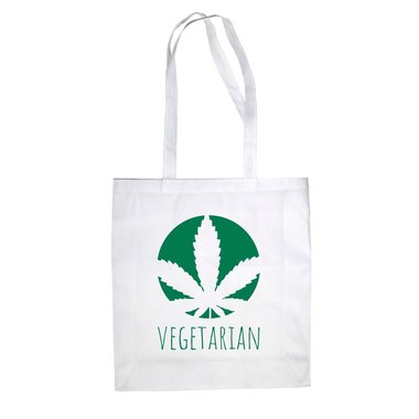 Jutebeutel Baumwolltasche - Vegetarian - Ernhrung Gesundheit Ideal Humor Ironie