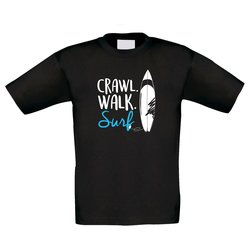 Kinder Surf-Shirt - Crawl. Walk. Surf. - Hobby Sport...