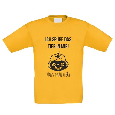 Kinder T-Shirt - Ich spre das Tier in mir - Das Faultier - kleine Langschlfer