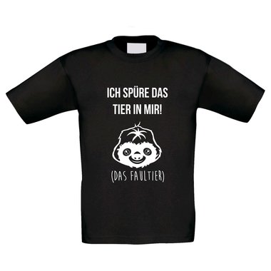 Kinder T-Shirt - Ich spre das Tier in mir - Das Faultier - kleine Langschlfer
