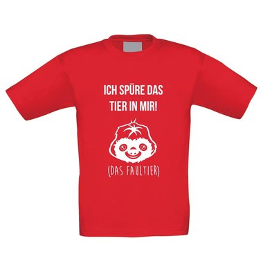 Kinder T-Shirt - Ich spre das Tier in mir - Das Faultier - kleine Langschlfer