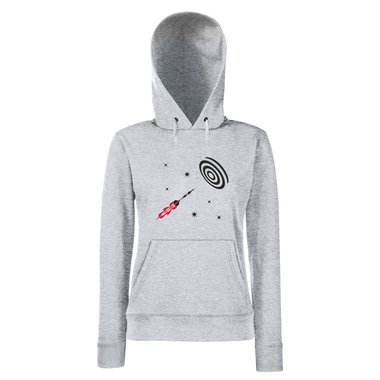 Damen Hoodie - Space Dart - Hobby Sport Darts Weltraum Pfeil All Score Bull Shot