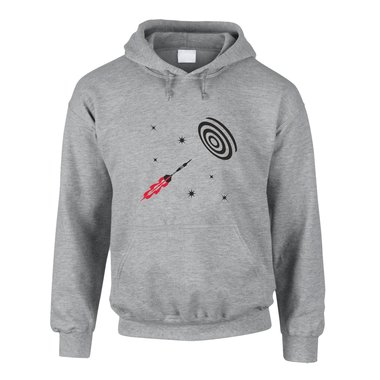 Herren Hoodie - Dart in Space - Hobby Sport Geschicklichkeit Weltraum All Pfeil