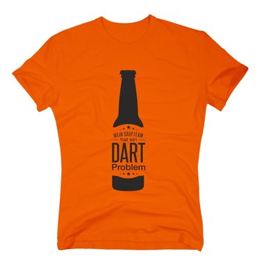 Herren T-Shirt - Mein Saufteam hat ein Dart Problem - Hobby Sport Feiern Party