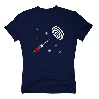 Herren T-Shirt - Space Dart - Hobby Sport All Weltraum Score Pfeil Darts Score