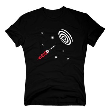 Herren T-Shirt - Space Dart - Hobby Sport All Weltraum Score Pfeil Darts Score