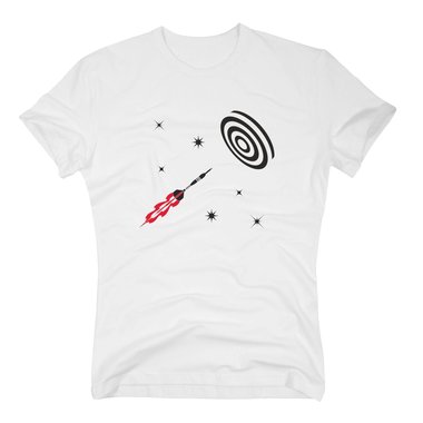 Herren T-Shirt - Space Dart - Hobby Sport All Weltraum Score Pfeil Darts Score