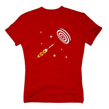 Herren T-Shirt - Space Dart - Hobby Sport All Weltraum Score Pfeil Darts Score