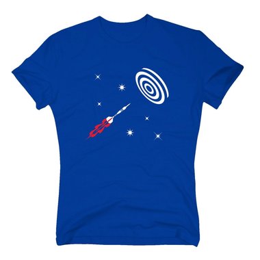 Herren T-Shirt - Space Dart - Hobby Sport All Weltraum Score Pfeil Darts Score