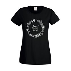 Braut Crew - Blumenkranz - JGA Damen T-Shirt - Party...