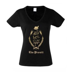 Ein Prosit - Oktoberfest - Damen T-Shirt V-Ausschnitt