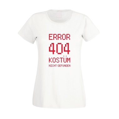 Error 404 - Kostm nicht gefunden - Damen T-Shirt - Verkleidung Party Humor Spa fuchsia-schwarz XS