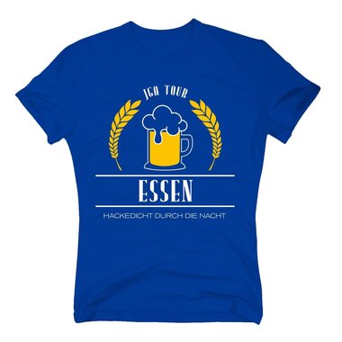 Essen - JGA Tour - Hackedicht durch die Nacht - Herren T-Shirt - Brutigam Crew weiss-schwarz 5XL