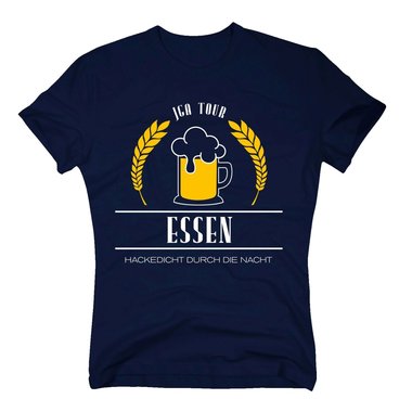 Essen - JGA Tour - Hackedicht durch die Nacht - Herren T-Shirt - Brutigam Crew weiss-schwarz 5XL