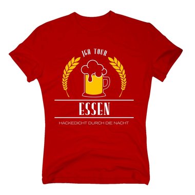 Essen - JGA Tour - Hackedicht durch die Nacht - Herren T-Shirt - Brutigam Crew weiss-schwarz 5XL