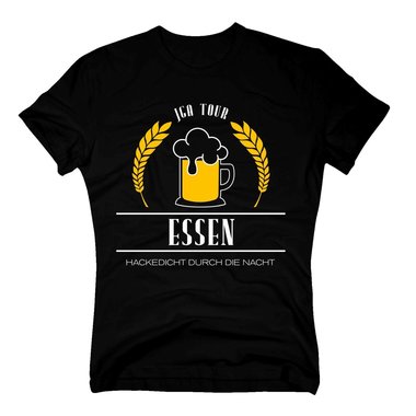 Essen - JGA Tour - Hackedicht durch die Nacht - Herren T-Shirt - Brutigam Crew weiss-schwarz 5XL