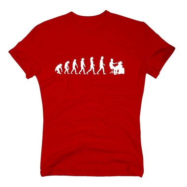 Evolution Schlagzeug - Herren T-Shirt - Schlagzeuger Shirt Drum Hobby Musik Band dunkelblau-weiss S