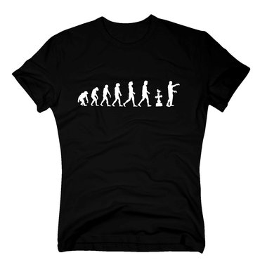 Evolution Zombie - Herren T-Shirt - Dead Tot Walking Untot Walker Evil Halloween weiss-schwarz 5XL