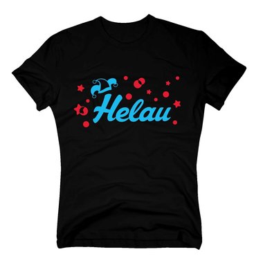 Helau Karneval - Herren T-Shirt - Volksfest Klle November Feiern Party Saufen dunkelblau-cyan S