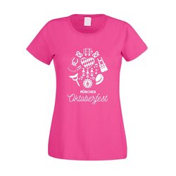 Mnchen Oktoberfest - Damen T-Shirt - Tracht Bier Wiesn...