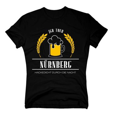 Nrnberg - JGA Tour - Hackedicht durch die Nacht - Herren T-Shirt - Heirat Crew weiss-schwarz 5XL