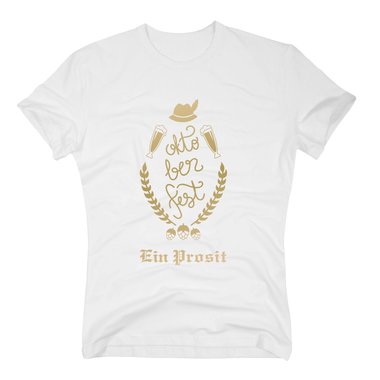 Oktoberfest - Ein Prosit - Herren T-Shirt - Wiesn Tracht Dirndl Bier Ma Krug