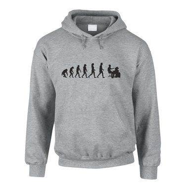 Schlagzeuger Evolution - Herren Hoodie - Hobby Band Live Musik Leben Drum Rock 5XL schwarz-weiss