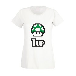 Super Mario - 1 Up - Retro Damen T-Shirt - Gaming...