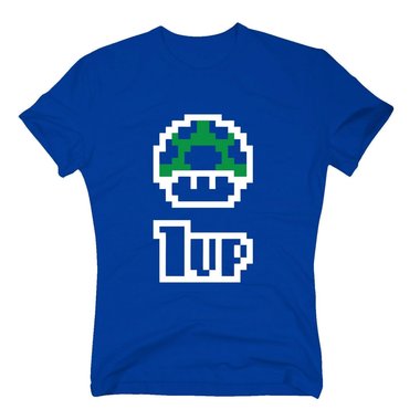 Retro Herren T-Shirt - Super Mario - 1 Up - Gaming Toad