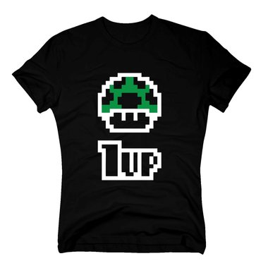 Retro Herren T-Shirt - Super Mario - 1 Up - Gaming Toad 