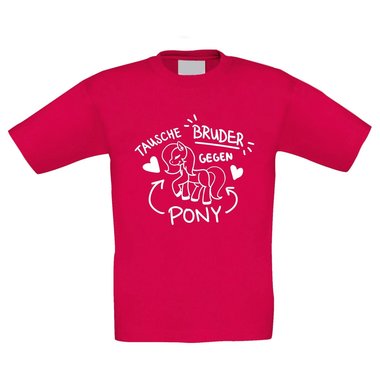 Tausche Bruder gegen Pony - Kinder T-Shirt